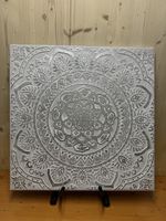 Wandbild, Mandala, Grau, Modern, Leinwand, Top Zustand!