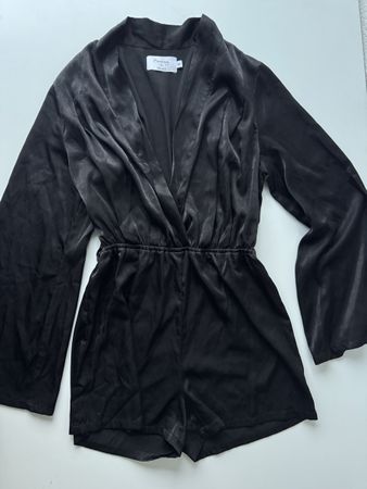 Black Playsuit w/ Long Sleeves, Elegant Look NA-KD