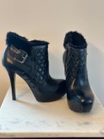 Guess Schuhe schwarzes Leder mit Pfennigabsatz - Grösse 35