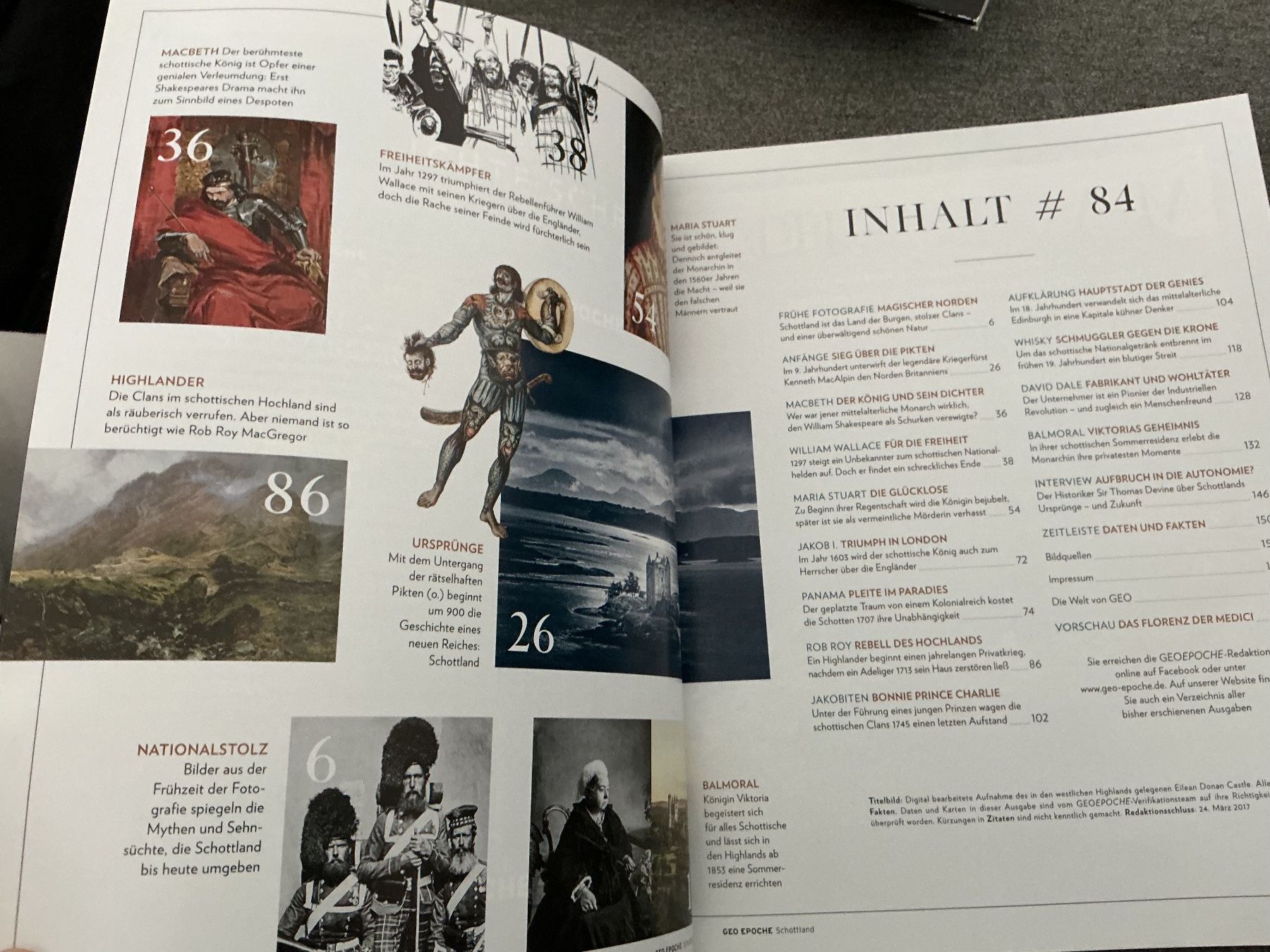 Riviste & Magazine: GEO EPOCHE Nr 84 Schottland – Usato da Zürich venduto da Mameloschn 1