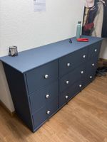 Kommode dunkelblau 12 Schubladen neu lackiert