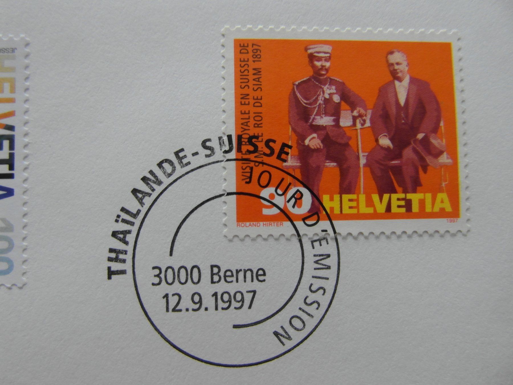 Tutti i francobolli: 1997 FDC + 2021Gemeinschaft Thailande-Suisse  2 Stempel – Usato da Niederrohrdorf venduto da leni29 2