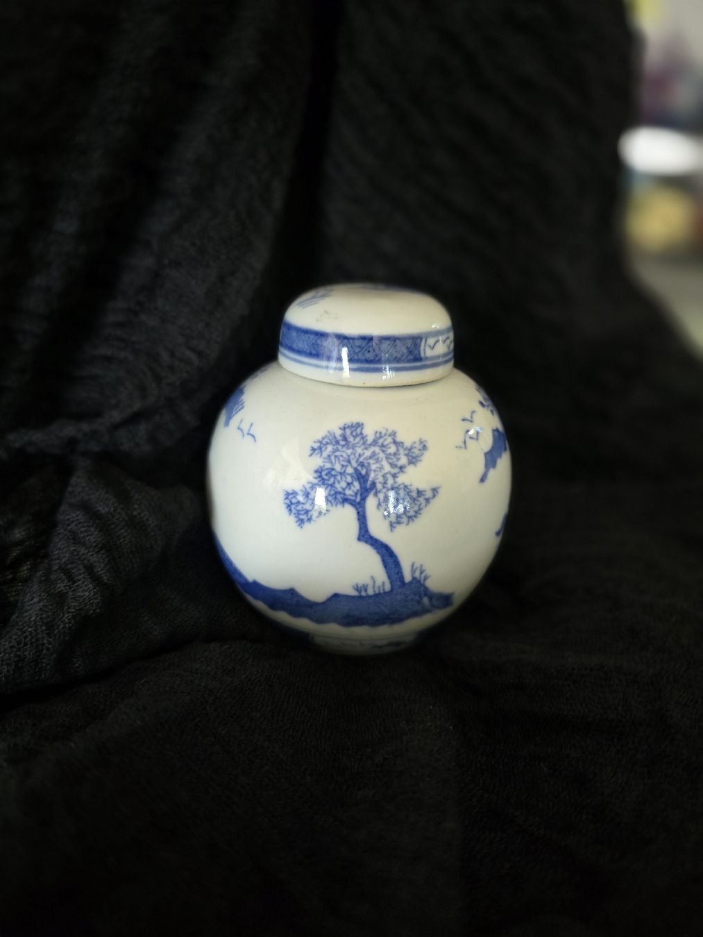 Zuccheriere: Titre Petit pot couvert chinois bleu blanc – Usato da Satigny venduto da Baazarbaron