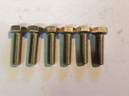 Sechskantschrauben M 12 x 40 mm, 6 Stk., ROSTFREI, NEU