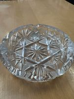 Handgeschliffener Bleikristall Aschenbecher Böhmen 15cm