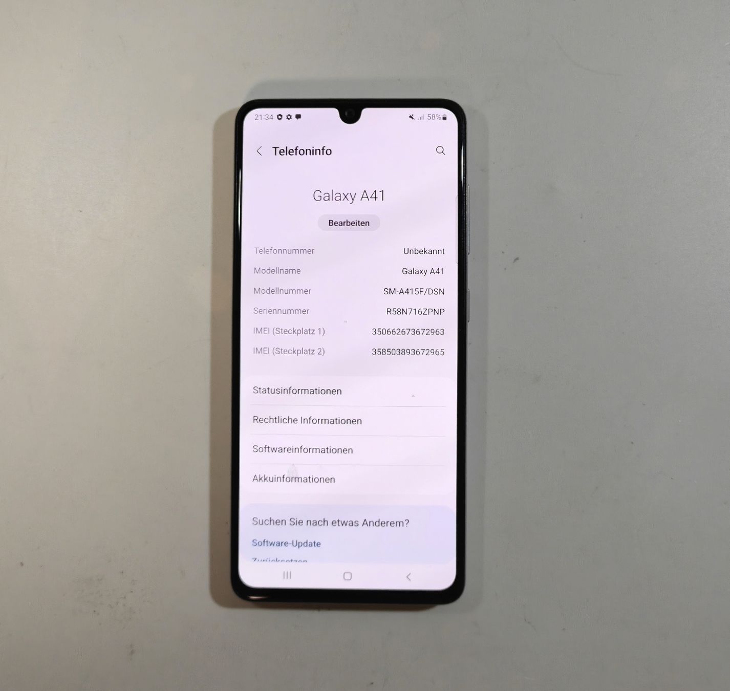 Samsung Portables: Samsung Galaxy A41 – D'occasion à Ehrendingen par Rocky985 2