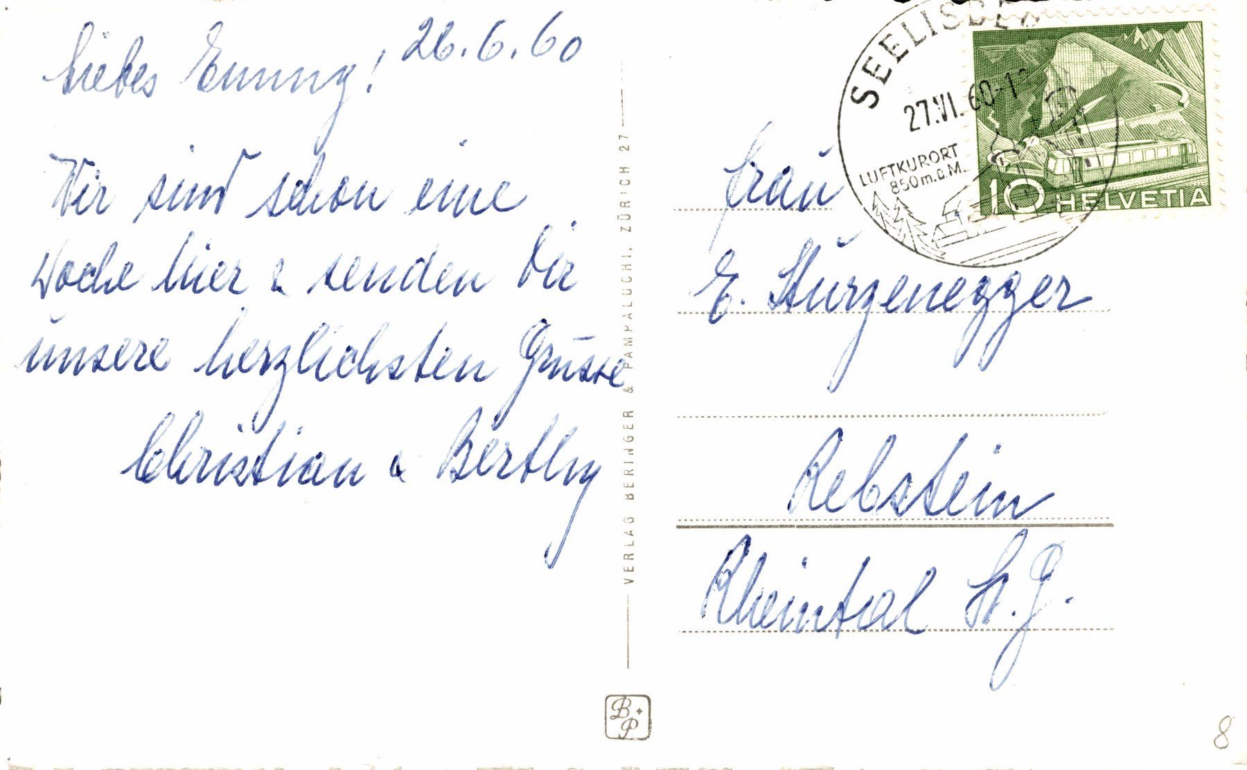 Cartoline postali: Seelisberg. Hotel Waldegg – Usato da Bronschhofen venduto da Astore 1