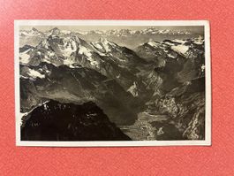 Alte Ansichtskarte Kandersteg-Gemmi,Antike Fliegeraufnahme.