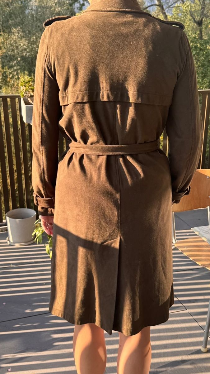 Zara Cappotti: Mantel Zara Basic braun/olive Wildlederoptik – Usato da Zuchwil venduto da Manzi. 3