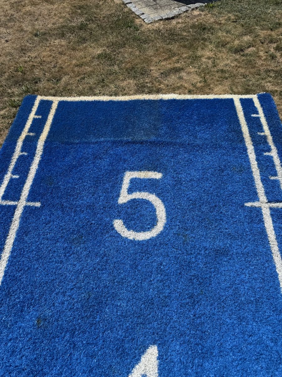 Tapis de sol: Gazon synthétique bleu 2x7m avec marquage  – D'occasion à Pâquier-Montbarry par ada_w658 3