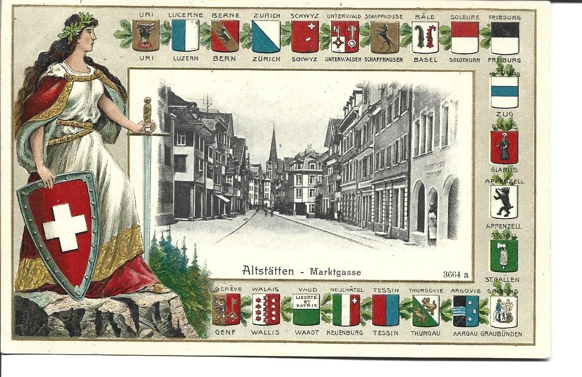 Cartoline postali: AK Altstätten  Prägekarte. – Usato da Appenzell venduto da mai25