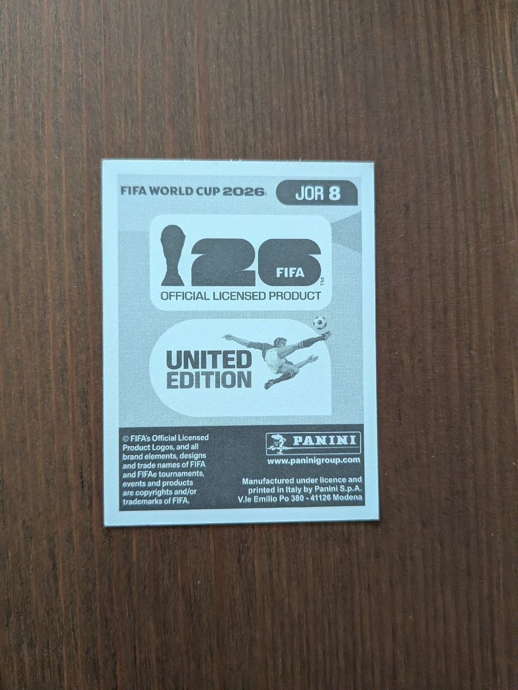 Panini Carte collezionabili: Panini Bild JOR 8 – Usato da Eschenbach SG venduto da SanFranciscoCalifornia 1