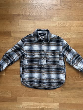 Vero Moda Hemdjacke kariert braun weiss Grösse S