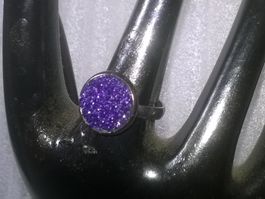 RING EDELSTHAL MIT GLITZER,,,LELA FARBE