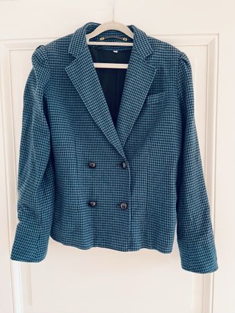 Klassischer Blazer im Hahnentrittmuster, Grösse 40, Vintage