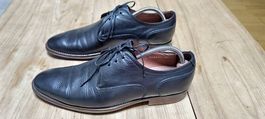 Navyboot - Schwarze Plain Toe Derby aus Glattleder - Gr. 42