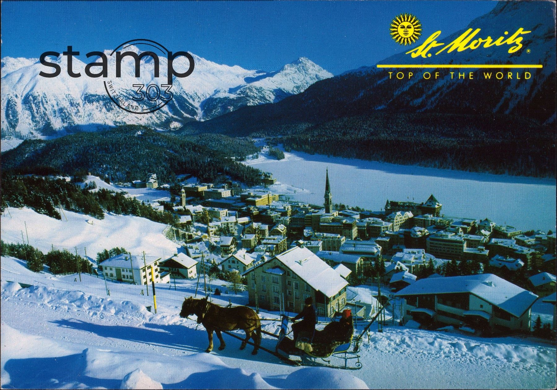 Cartes postales: 1995 AK St. Moritz - Pferdeschlitten – D'occasion à Eggersriet par stamp303