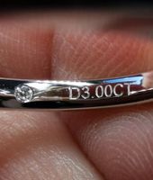 Bague argent avec diamant de moissanite de 3 ct certifié GRA