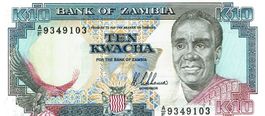 Zambia 10 Kwacha 1989-1991 P-31 Random Sign UNZ