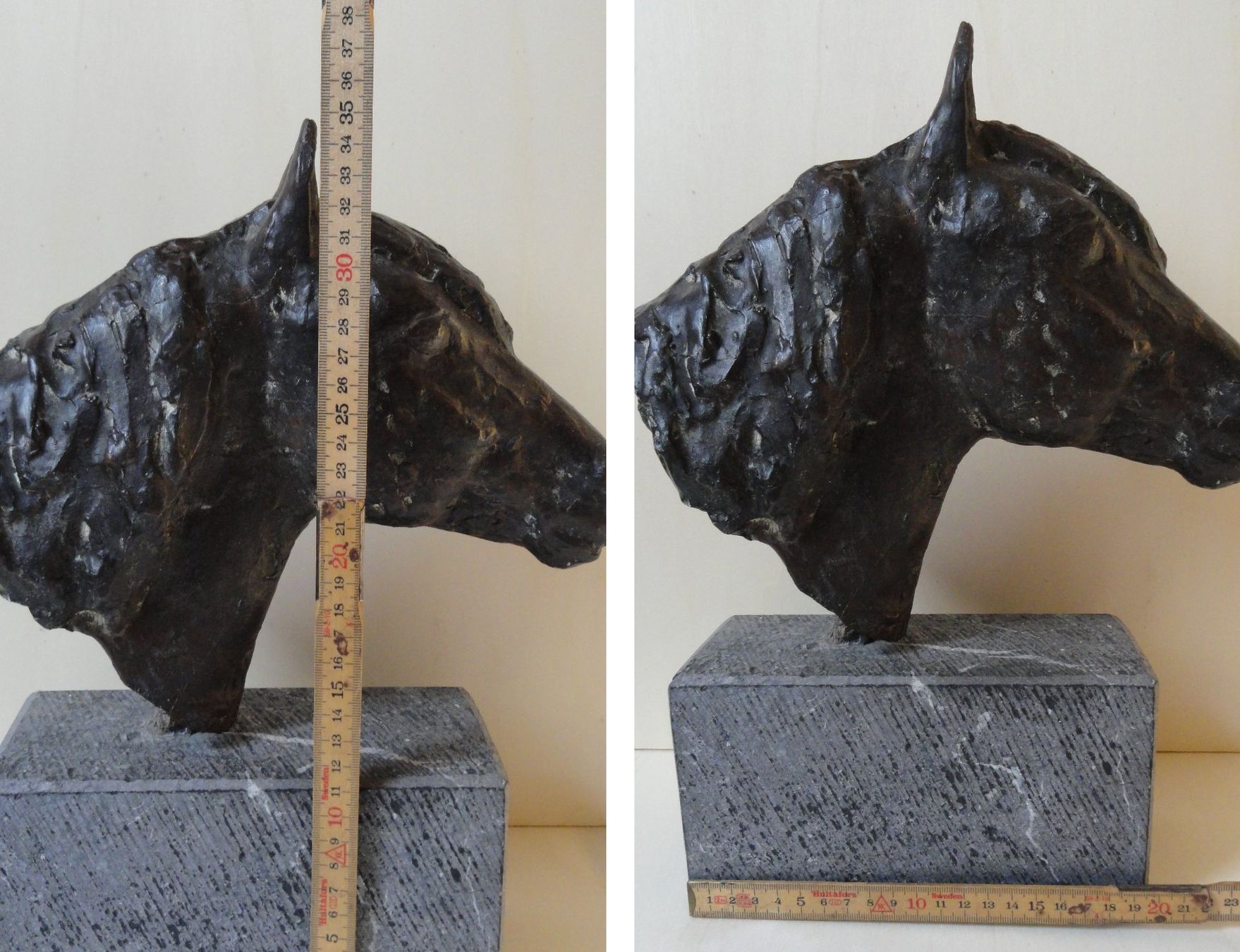 Sculture & Statue: Büste Pferdekopf Bronce auf Mamorsockel – Usato da Schaffhausen venduto da Golom01 3