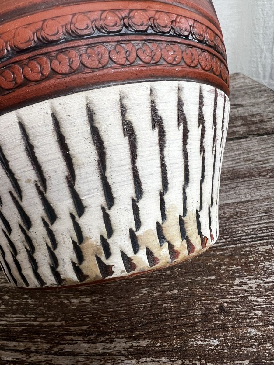 Vasi & Recipienti: Vintage Vase, Decora Sgraffito ceramic – Usato da Oberägeri venduto da Theonose74 6