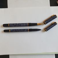 Füllfederhalter Kugelschreiber Waterman blaue Marmoroptik