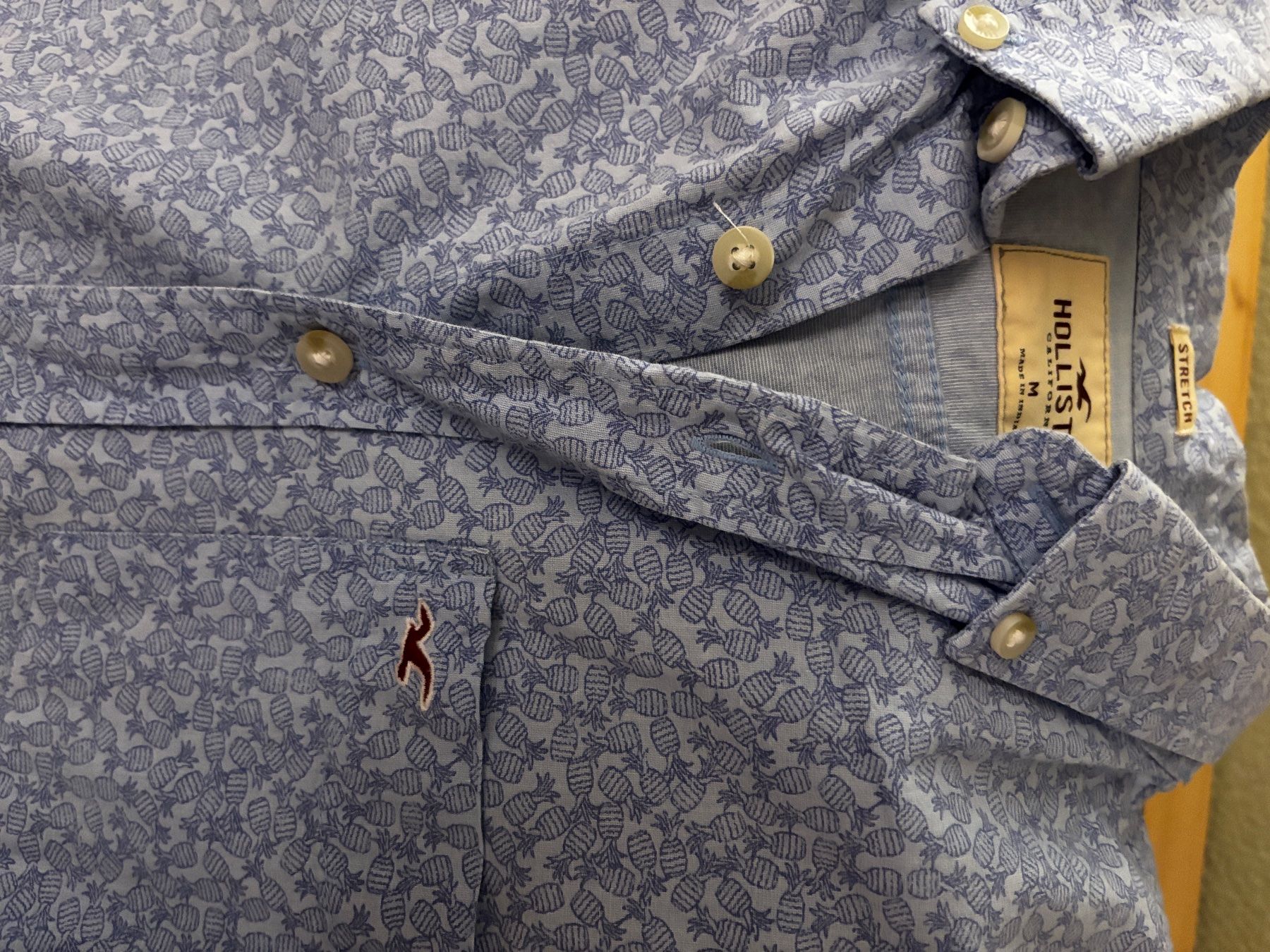 Hollister Hemden: Hollister Hemd, hellblau mit Ananas Muster, Grösse M – Neu (gemäss Beschreibung) aus Herrliberg von Tcardo 4