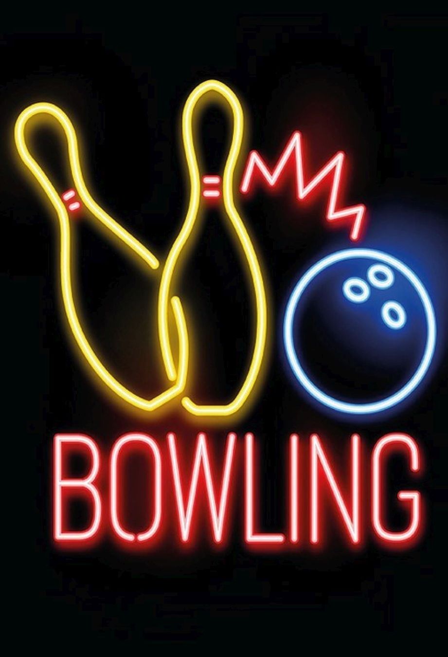 Insegne: Blechschild-BOWLING-NEON – Nuovo e nell'imballaggio originale da Rupperswil venduto da big-one-sale