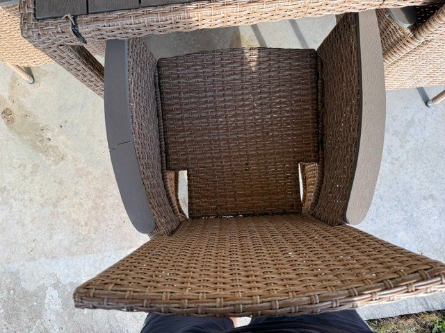 Set di tavolo e panche: Gartentisch mit Stühlen Set, Polyrattan, 6 Stühle – Usato da Herbetswil venduto da DEJA-VU20 5