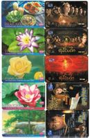 10 Telefonkarten Thailand, Blumen, Harry Potter u.a.