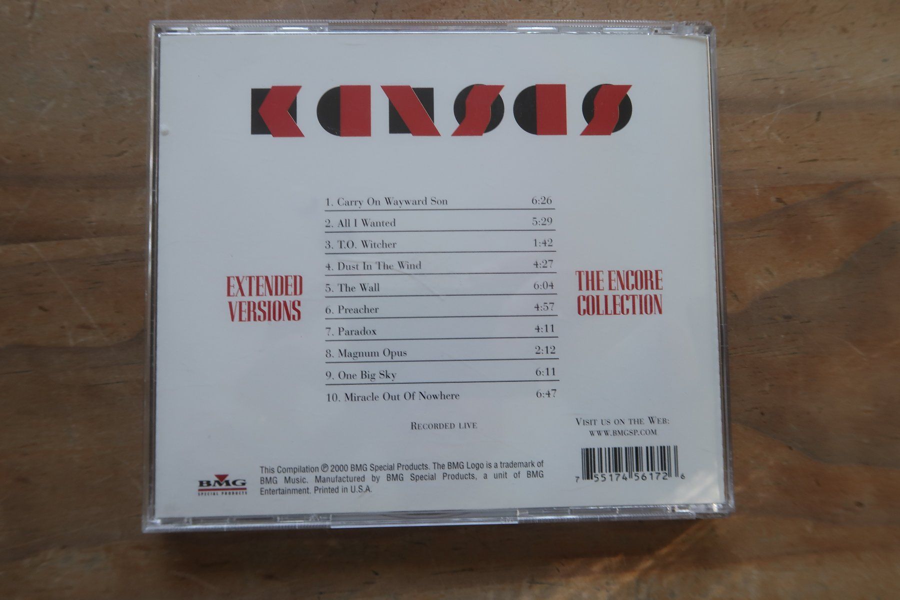 CD: KANSAS - EXTENDED VERSION - THE ENCORE COLLECTION LIVE - CD – Usato da Basel venduto da Patiscat 1