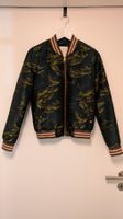 Coole Bomber/College Jacke Grösse XS dunkelgrün/rosé/kupfer