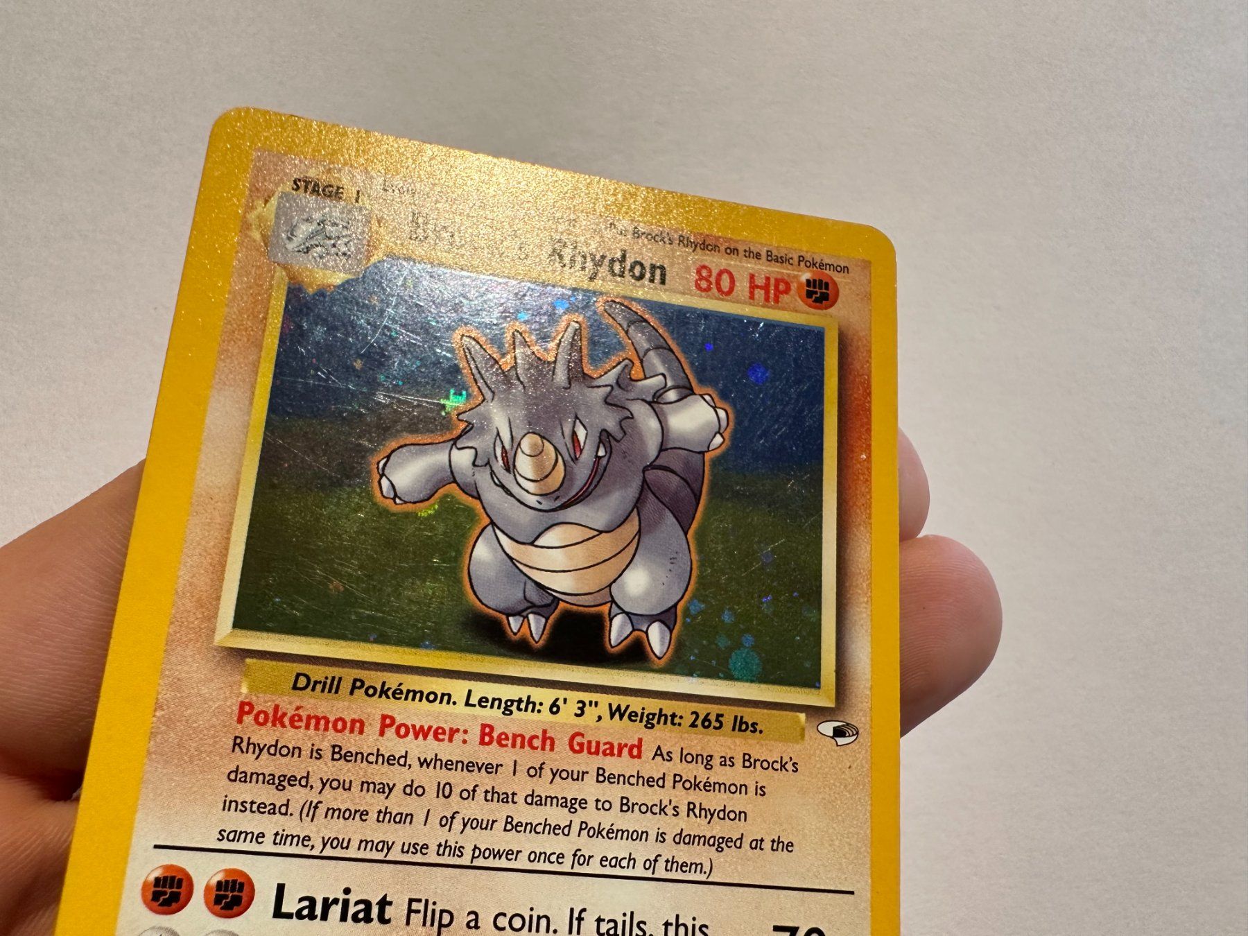 Pokémon Sammelbilder & Trading cards: Brock's Rhydon holo Gym Heroes EN – Gebraucht aus Hagendorn von Pokecollectorch 3