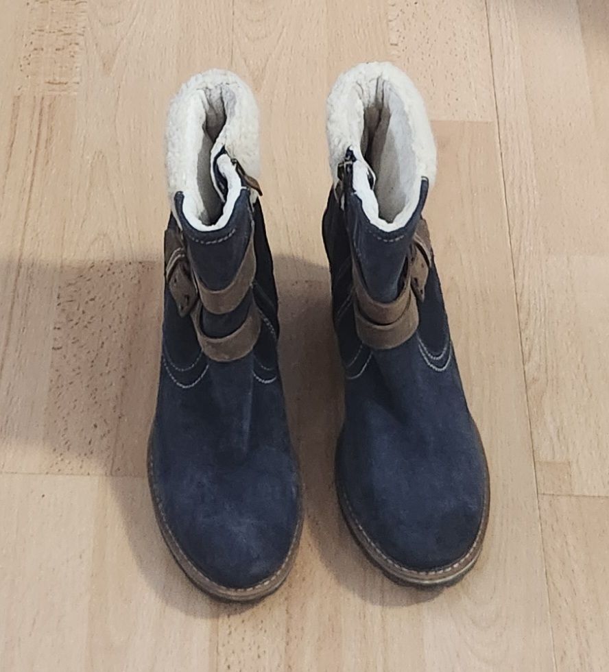 Tamaris Damenschuhe: Bottines Daim  Tamaris bleu fourrées taille 41  – Gebraucht aus Niedergösgen von Eva2410