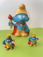 3x Schlumpf König Kaiser Hohlkörperfigur Peyo Schleich 70er