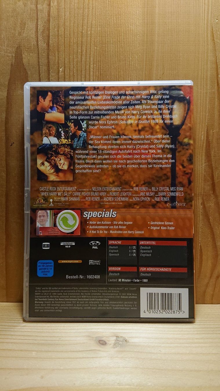 Tutti i DVDs: HARRY UND SALLY DVD mit Billy Crystal und Meg Ryan – Usato da Wilderswil venduto da Exebub 1