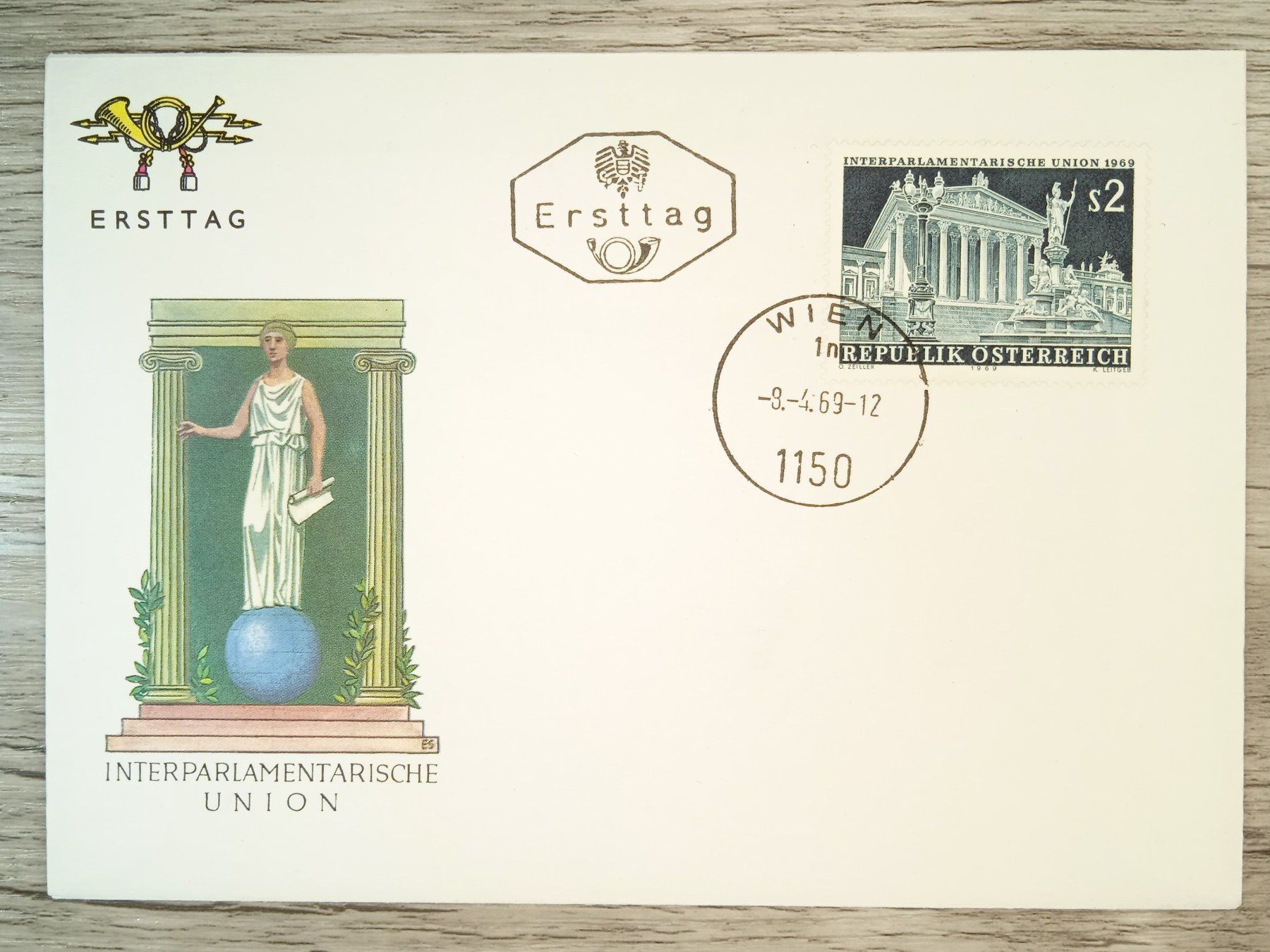 Tutti i francobolli: TR60 Enveloppe + Timbre Autriche 1969 – Usato da Cousset venduto da Patrick_Collections