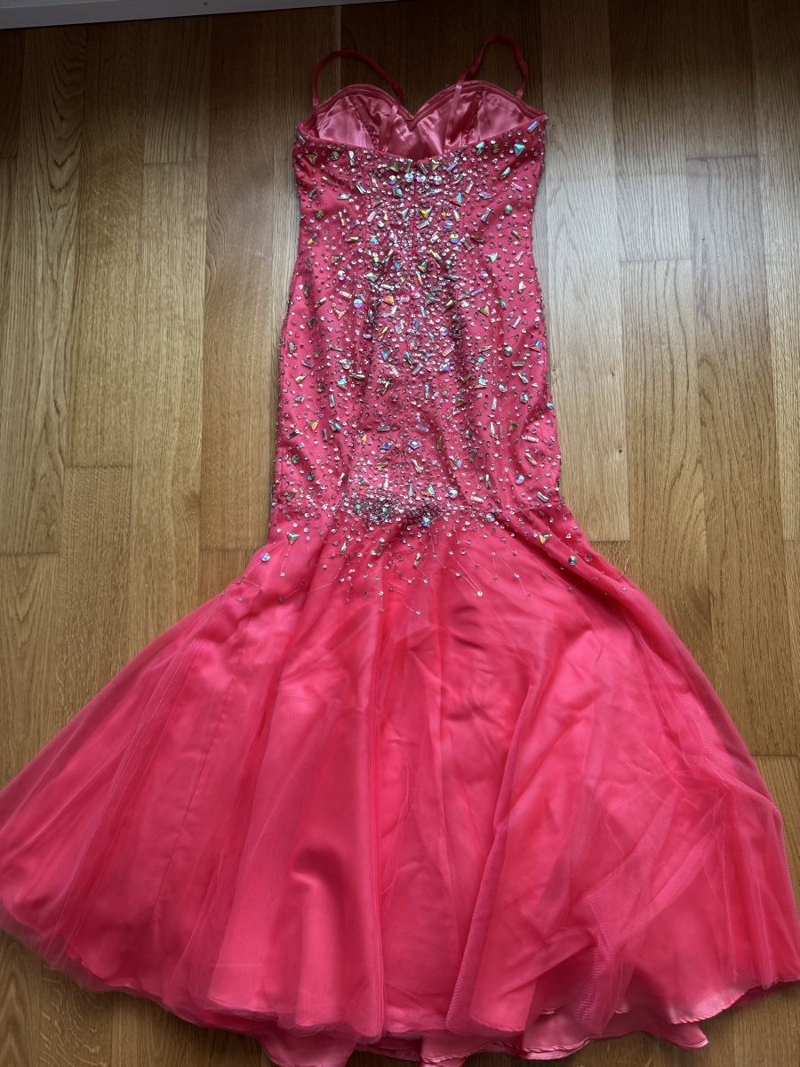 Kleider: Glitzerndes Abendkleid, Gr. 36, Lachsrosa, Samyra – Gebraucht aus Winterthur von mar_hcp9 4