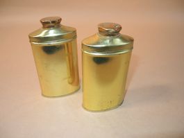 Puderdose antik 2 Stück Goldige Vintage Streuer