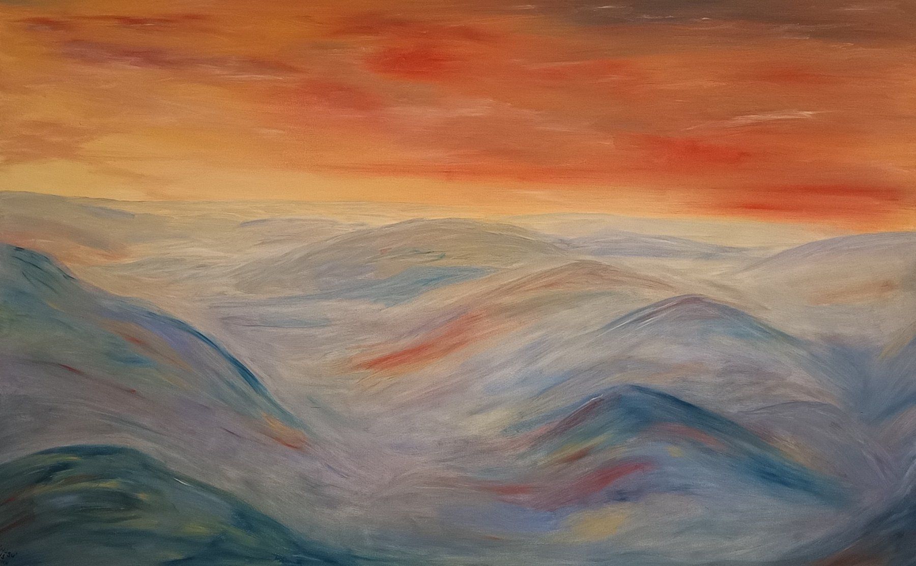 Gemälde: Orginal Oelgemälde Ewich Sonntag - Hügu (2010) – Gebraucht aus Seon von galerie5dHafenknelle