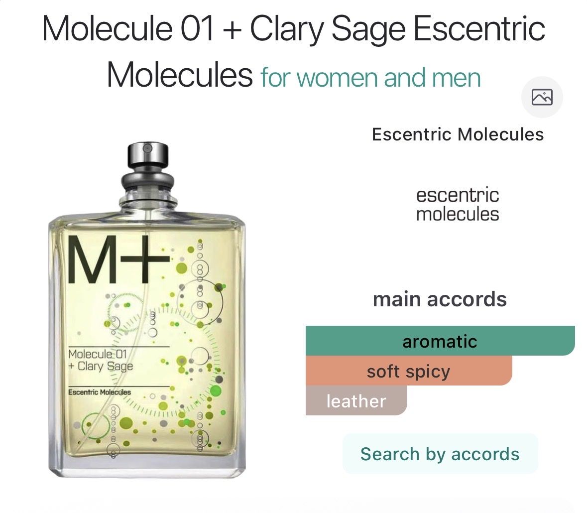 Parfum & Eau de Toilette: Escentric Molecules M+ Molecule 01 Clary Sage Eau de Toilett – Neu und originalverpackt aus Zürich von Thetimtam 4