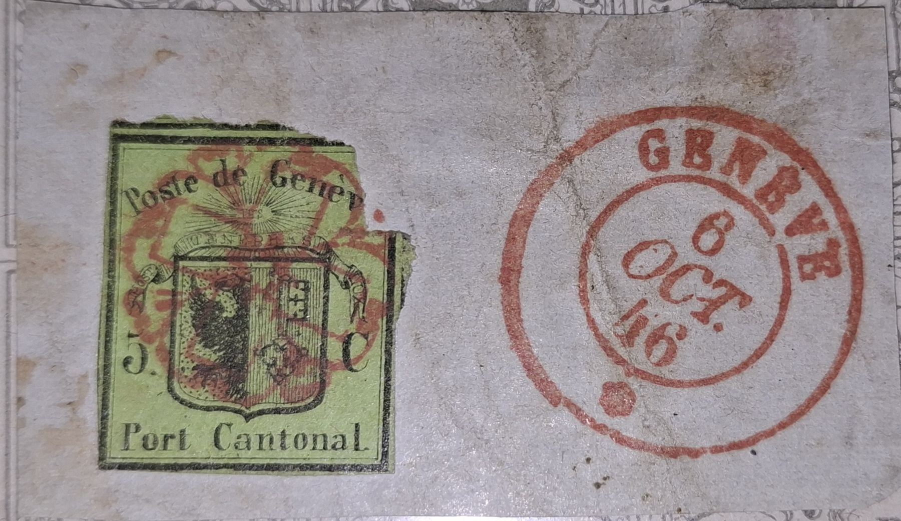 Alle Briefmarken: Kleiner Adler auf Briefstück Kat. 2500.- – Gebraucht aus Balgach von SIMEON27