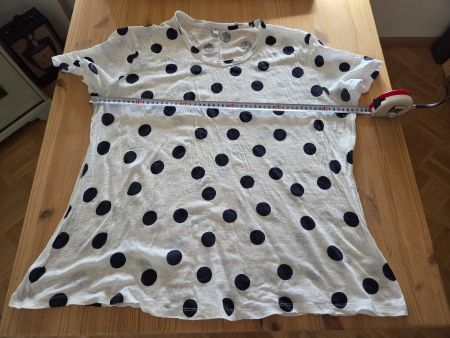 XL, gepunktetes T-Shirt, leicht, Baumwolle