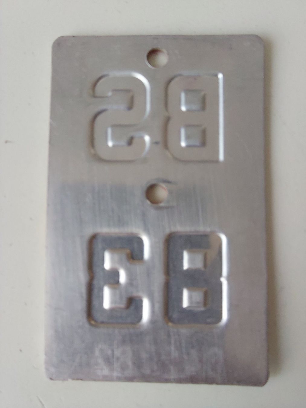 Sachs Insegne: Velonummer BS 83 plaque velo – Usato da Schenkon venduto da Uhu007 1