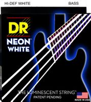 DR Electric Bass Strings:NEON White, 4-String @ 040-100