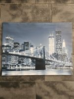 LED Bild New York Brooklyn Bridge 80x60cm mit Timer 