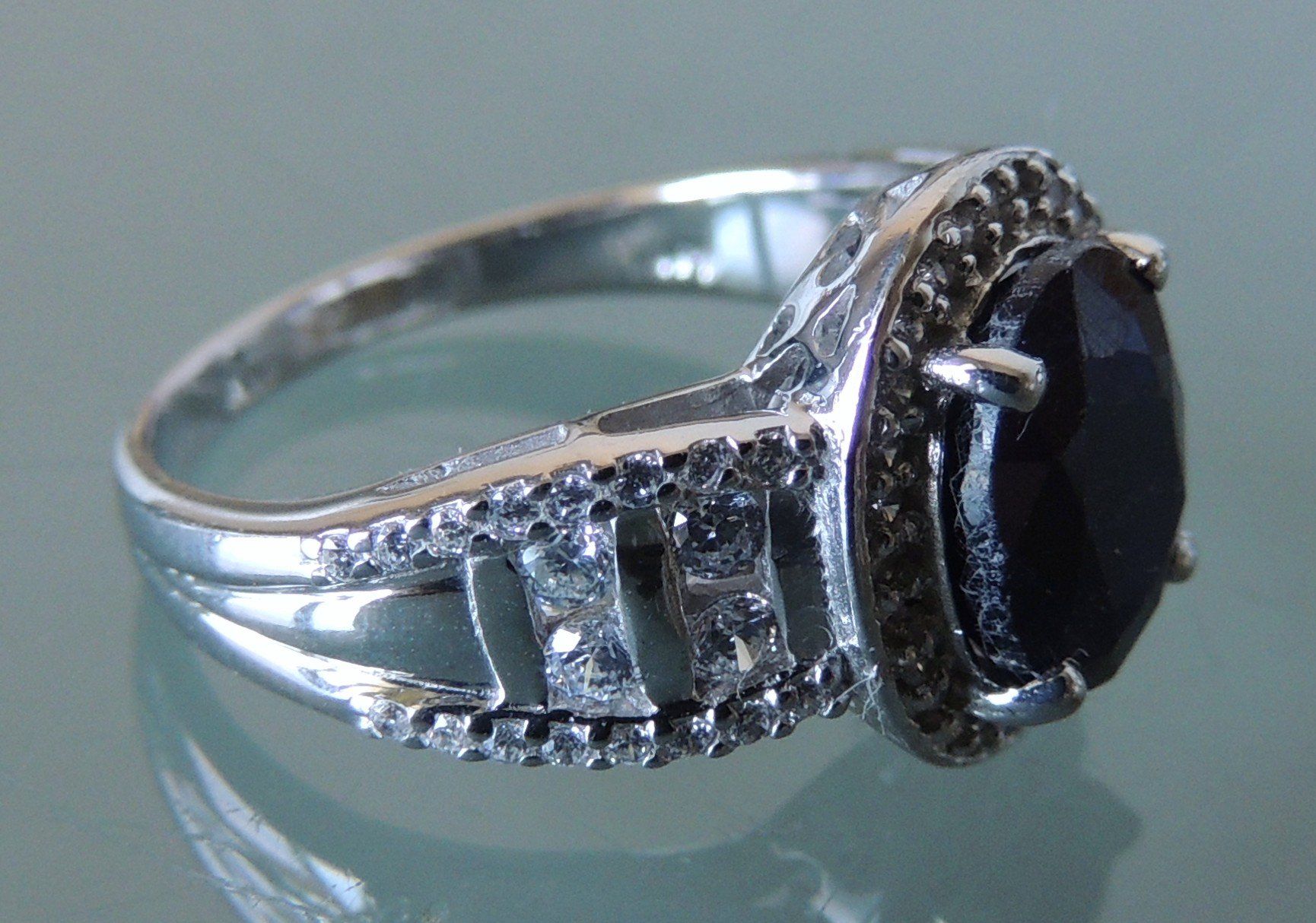 Anelli: Kanchanaburi Saphir Silber 925 Fingerring – Nuovo e nell'imballaggio originale da Waldenburg venduto da schaller707 4