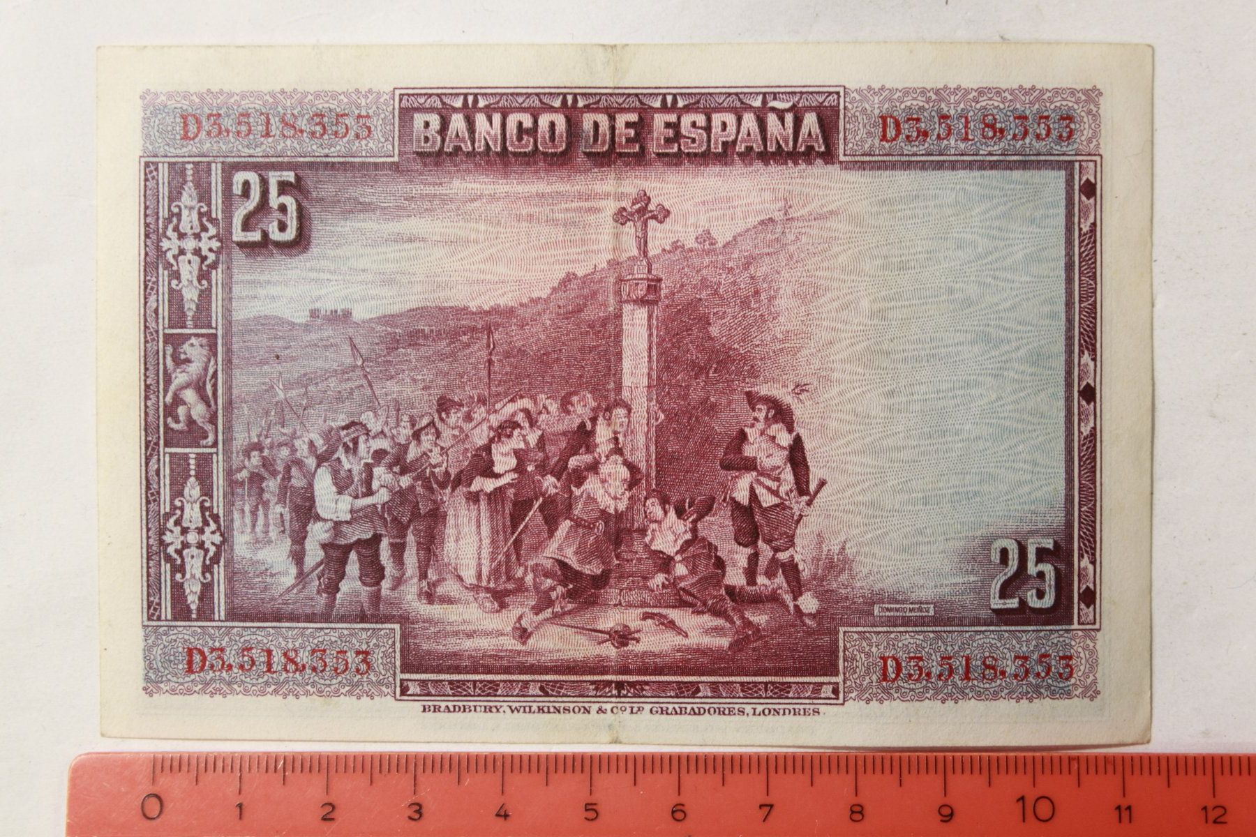 Banknoten: 25 pesetas 1928 – Gebraucht aus La plaine von 762 1