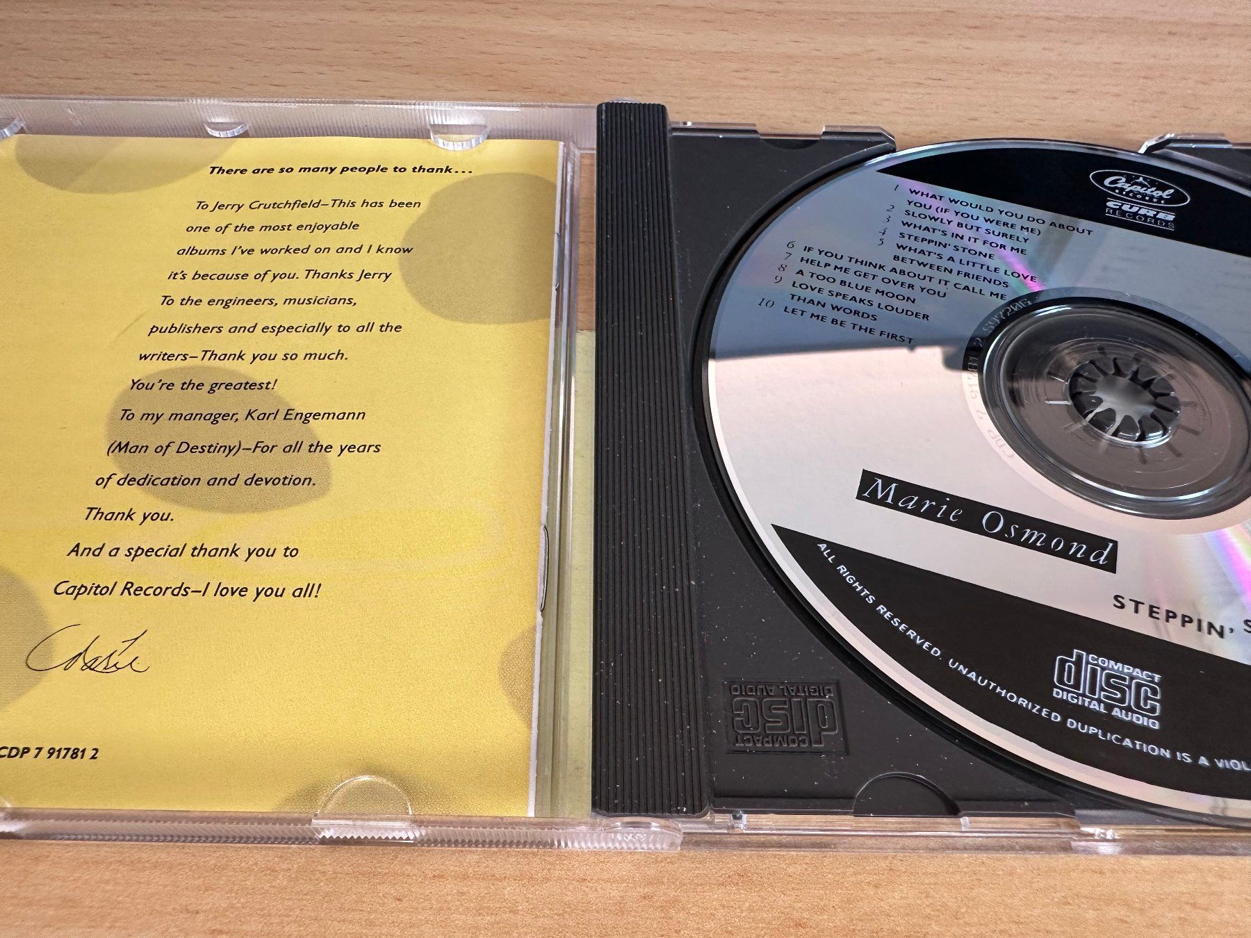 CDs: Marie Osmond – Steppin' Stone – Gebraucht aus Rikon im Tösstal von Alpenmutz 2