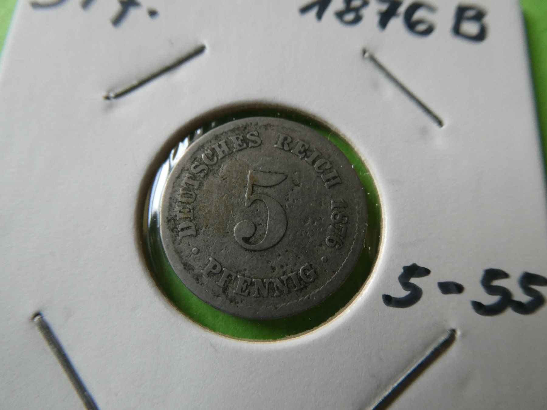 Toutes les monnaies: Dt. Reich 1876 B, 5 Pfennig – D'occasion à Hinterforst par Rohusri